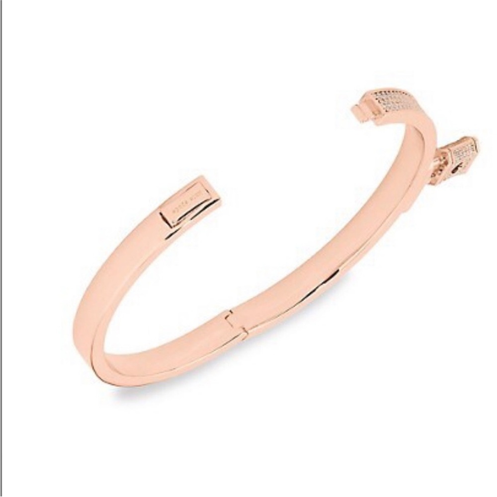 Kate Spade Rose Gold Bracelet with Lock Charm - Picture 5 of 5
